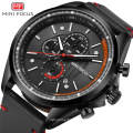 MINI FOCUS 0080 G Men Sports Watches Top Brand Luxury Quartz Army Military Wrist Leather Watch relogio masculino